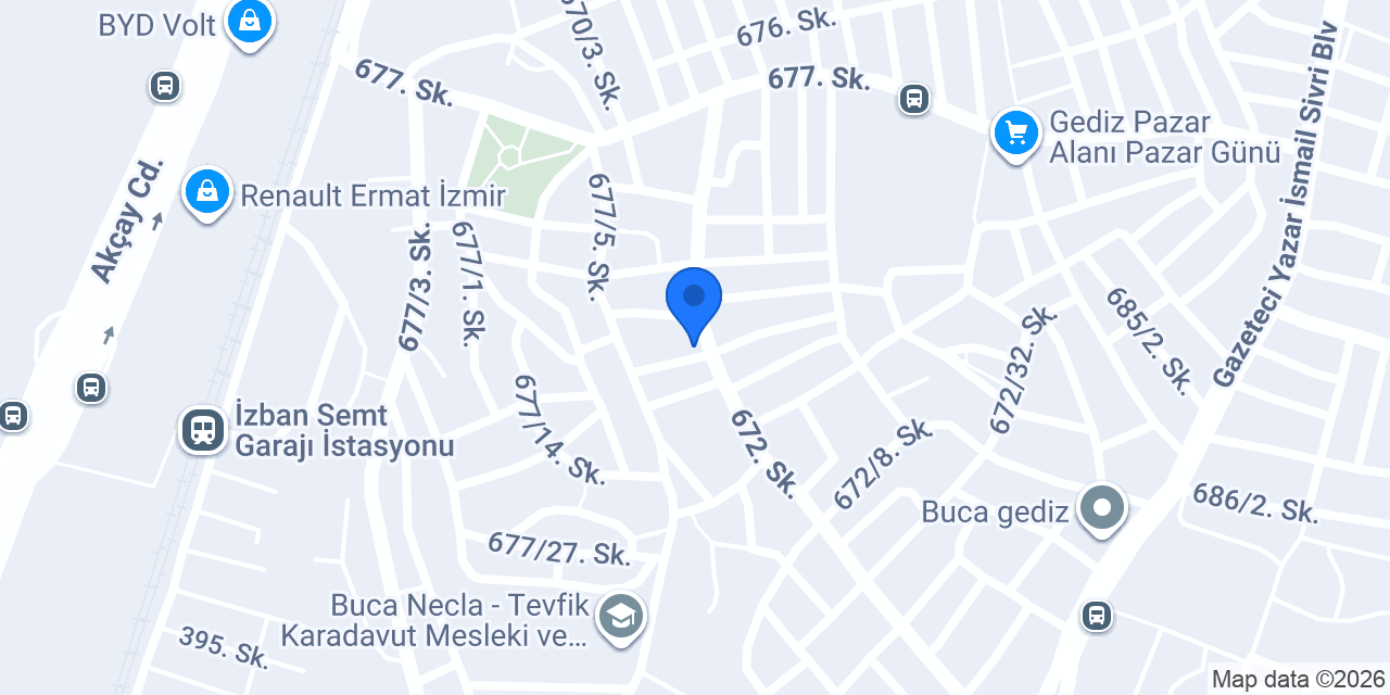 Uzbay Otomotiv konumu