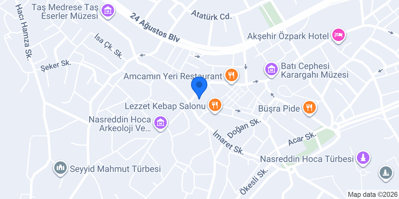 FİRUZE KAFE AKŞEHİR konumu