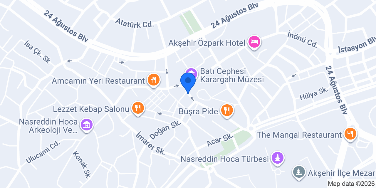 SİRUS HOME AKŞEHİR konumu