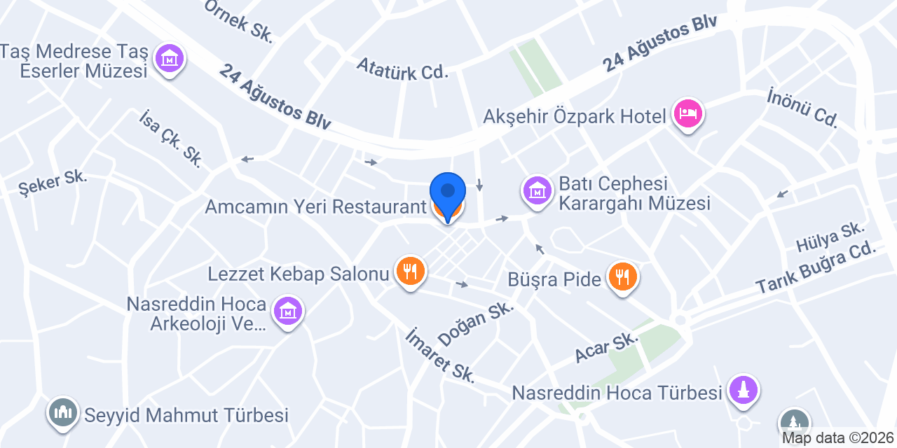 Amcamın Yeri Restaurant konumu
