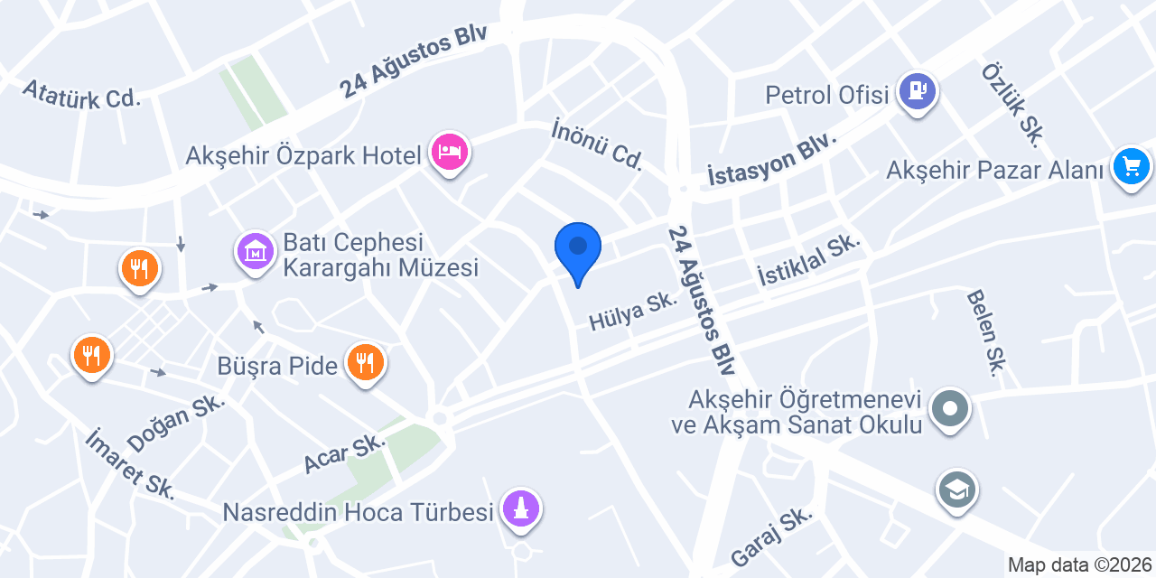 İKİZ OTOMOTİV AKŞEHİR konumu
