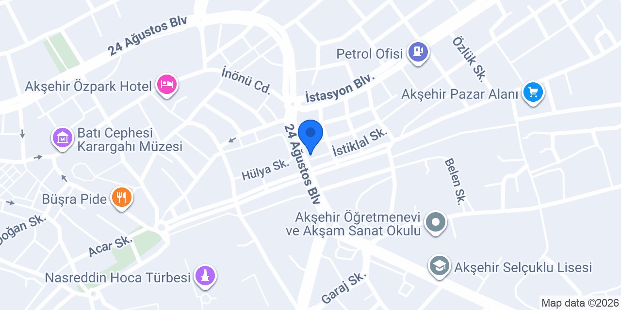 Başak Eczanesi AKŞEHİR konumu