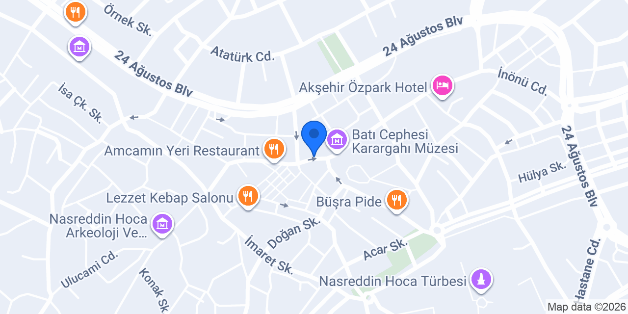 Akşehir Avukat Sema Şule Uz Çelebi konumu