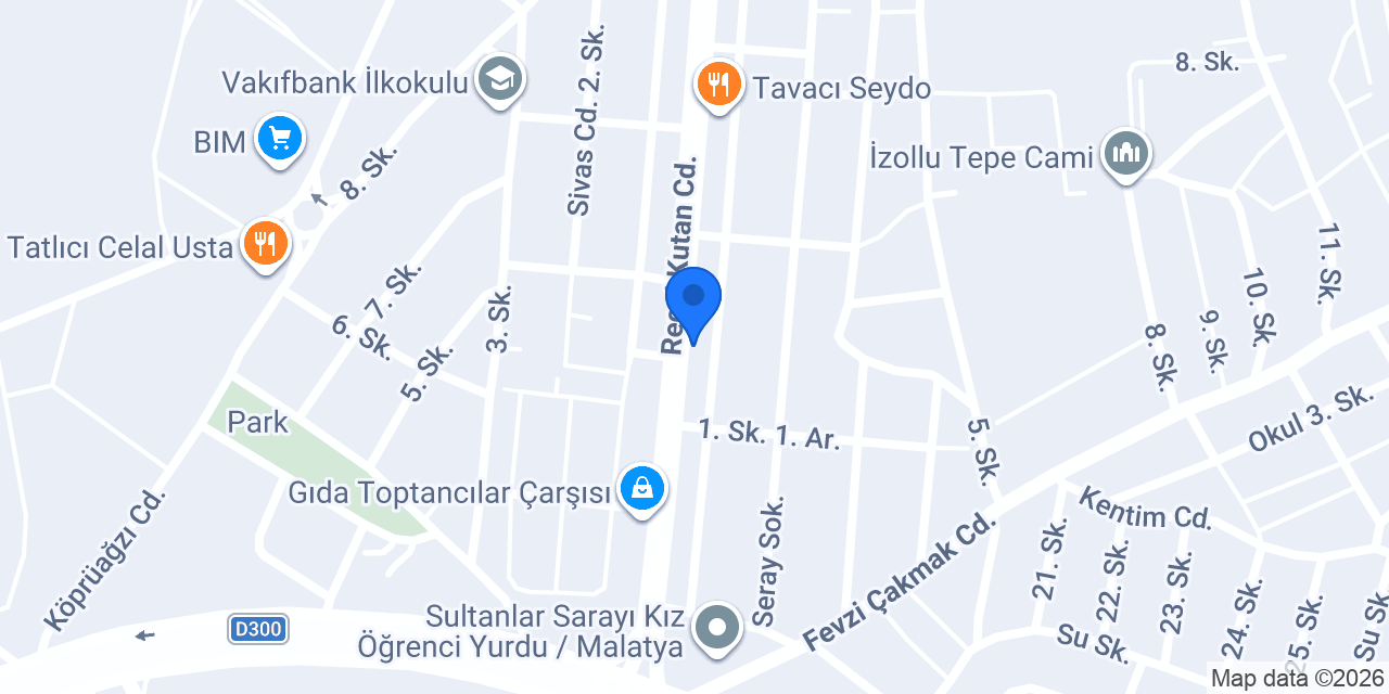 Gurme Şerif Usta çiğköfte konumu