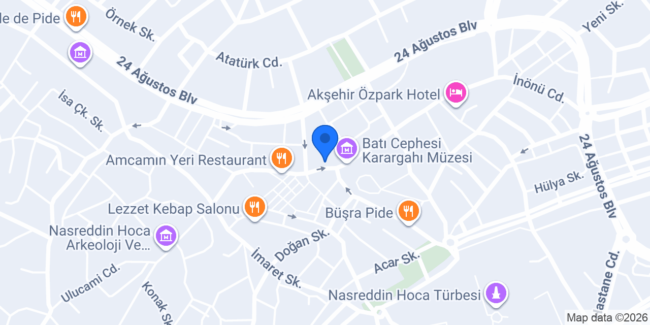 Albaraka Türk Akşehir Şubesi konumu
