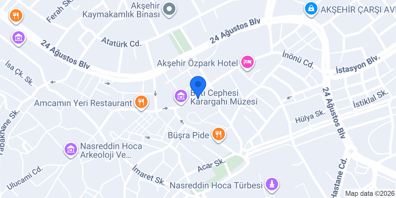 Coşkun Emlak Akşehir konumu