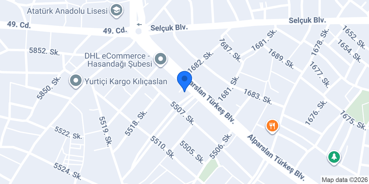 Maraşlıoğlu pastanesi konumu