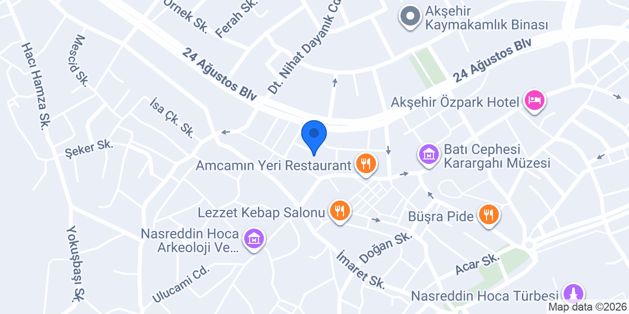 Nokta Emlak Akşehir konumu