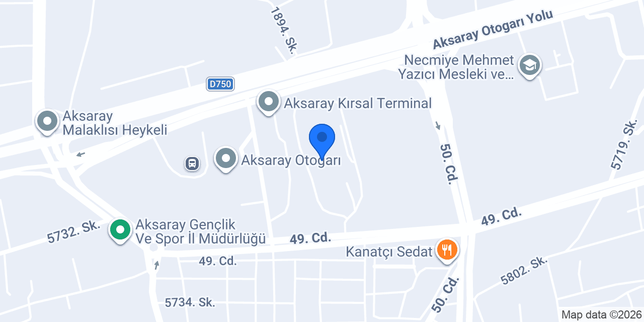 Aksaray Belediyesi konumu