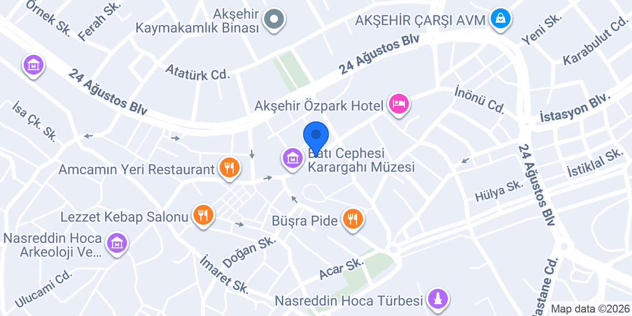 Akel İletişim konumu