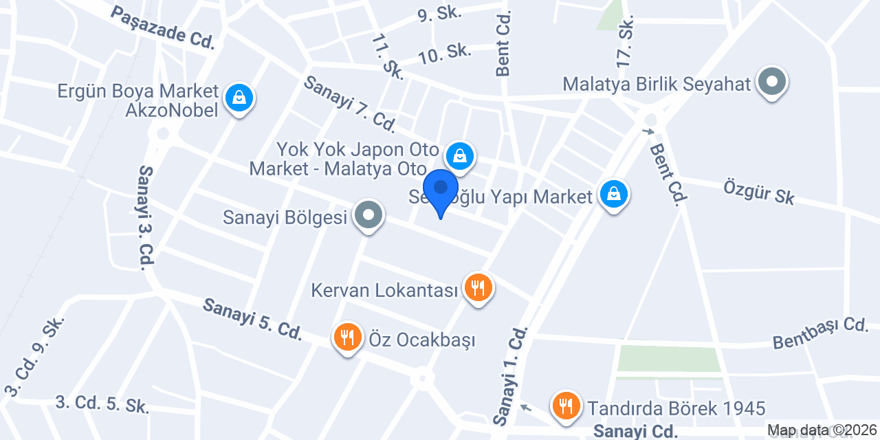 İşlekoğlu Otomotiv Yedek Parça konumu