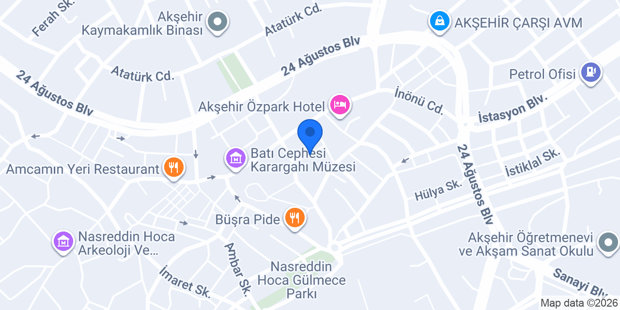 Akşehir Zencefil Ev Yemekleri konumu