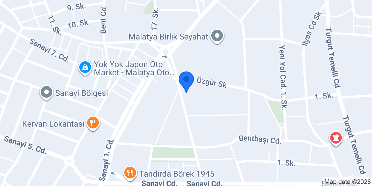 Malatya Elektrik ve Su Tesisatı konumu