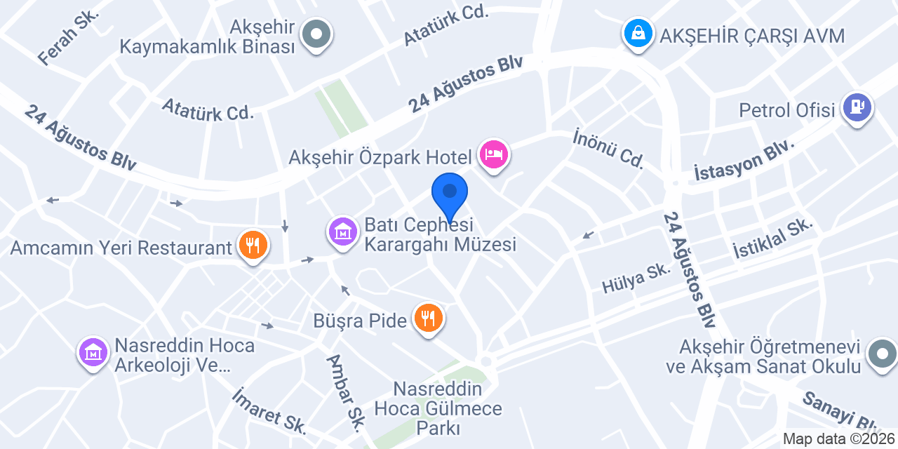 Akşehir çiçekçilik konumu