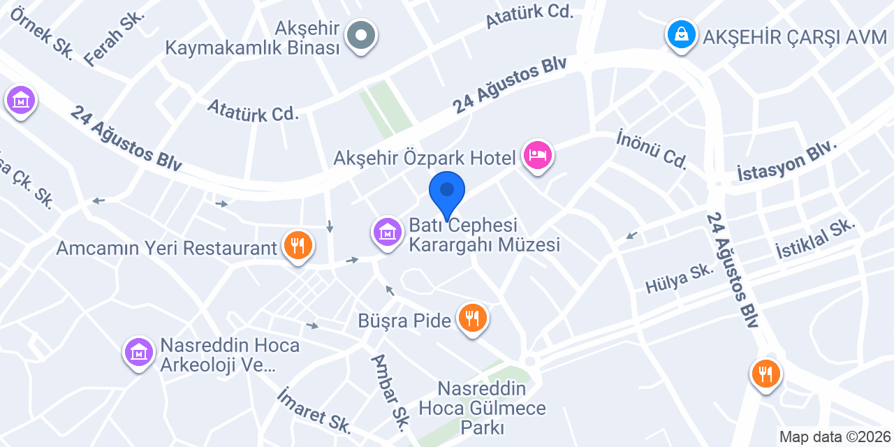 Şekerbank Akşehir konumu