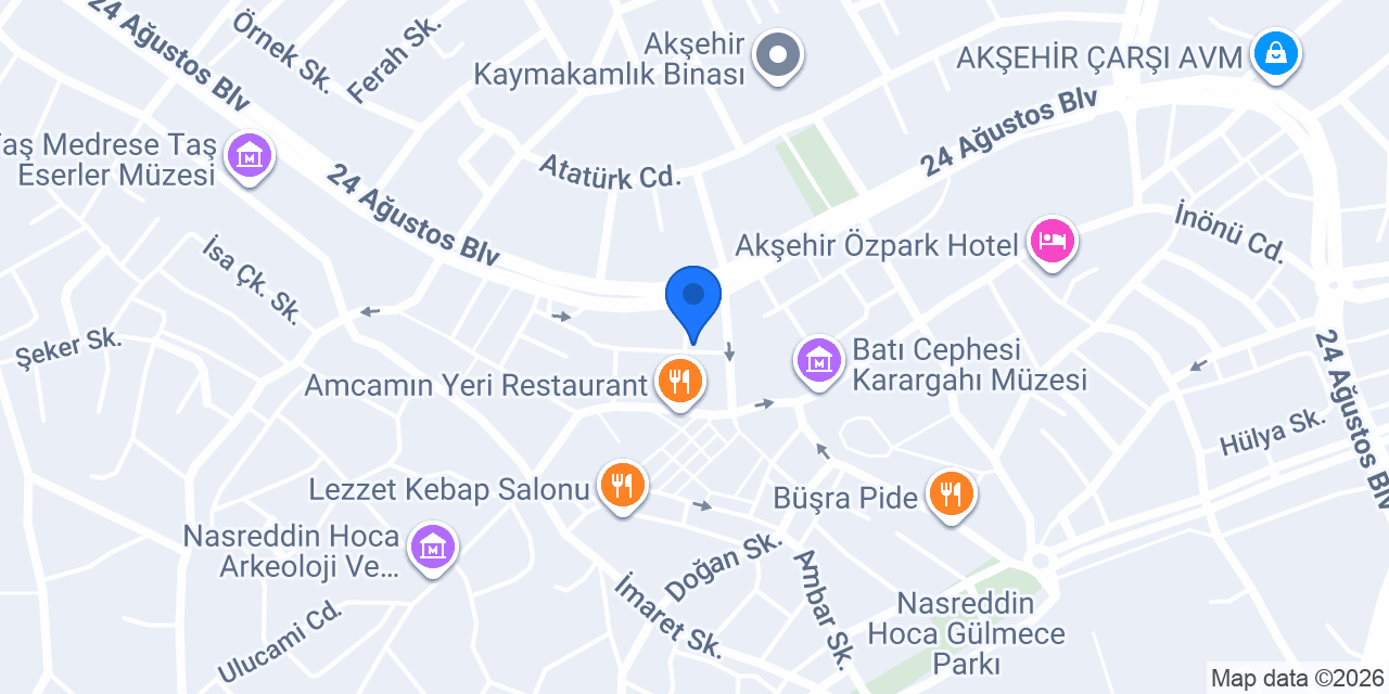 İŞLER KİTAPEVLERİ AKŞEHİR ŞUBESİ konumu