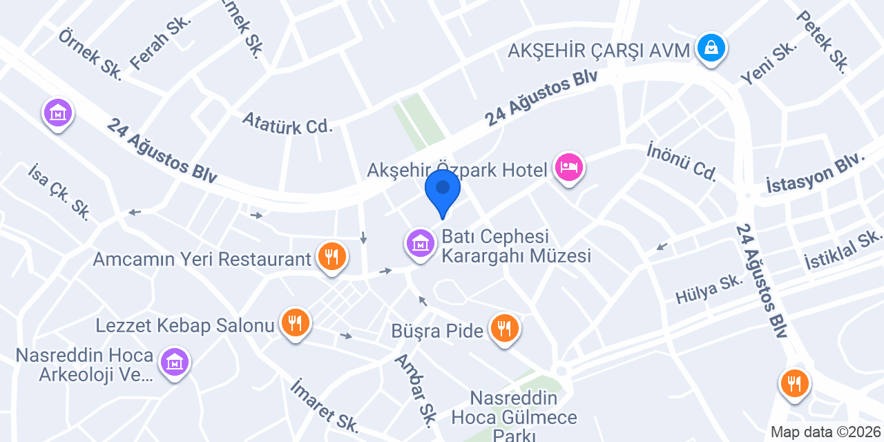 Urfa Sofrası Akşehir konumu