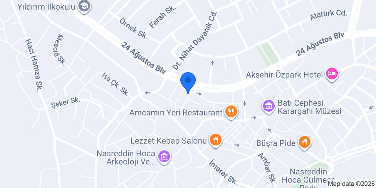 Akşehir Faran Turizm Seyahat Acentası konumu