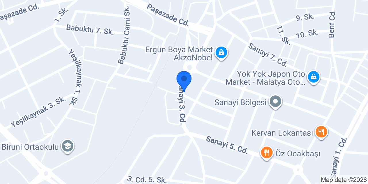 Malatya sanayi çobanoğulları konumu