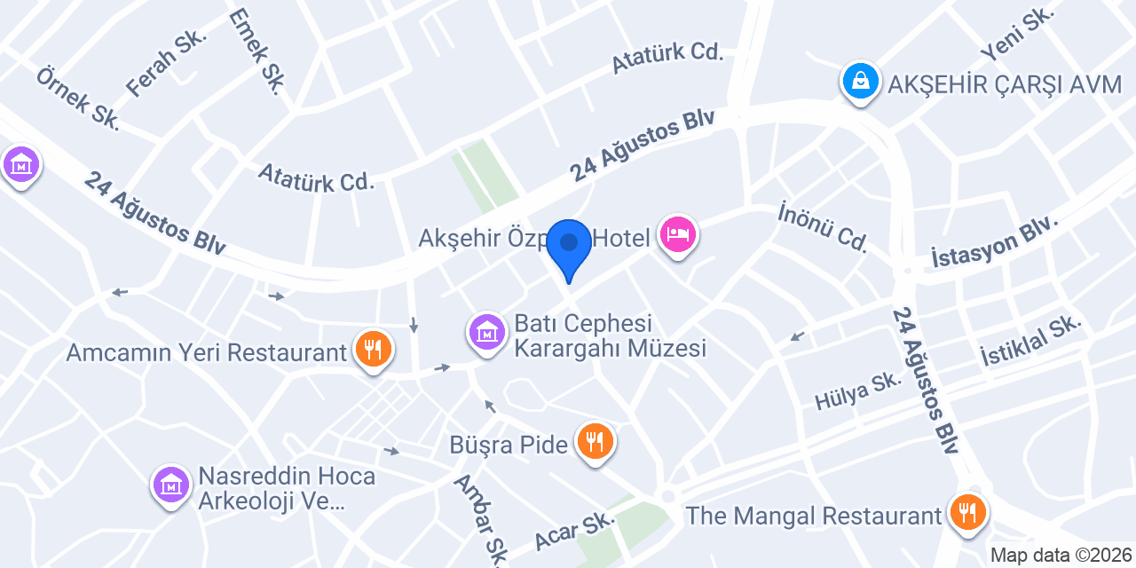 Ziraat Bankası Akşehir/Konya Şubesi konumu