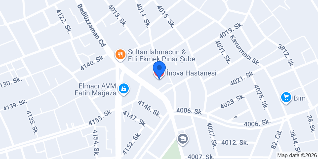 İnova Hastanesi konumu
