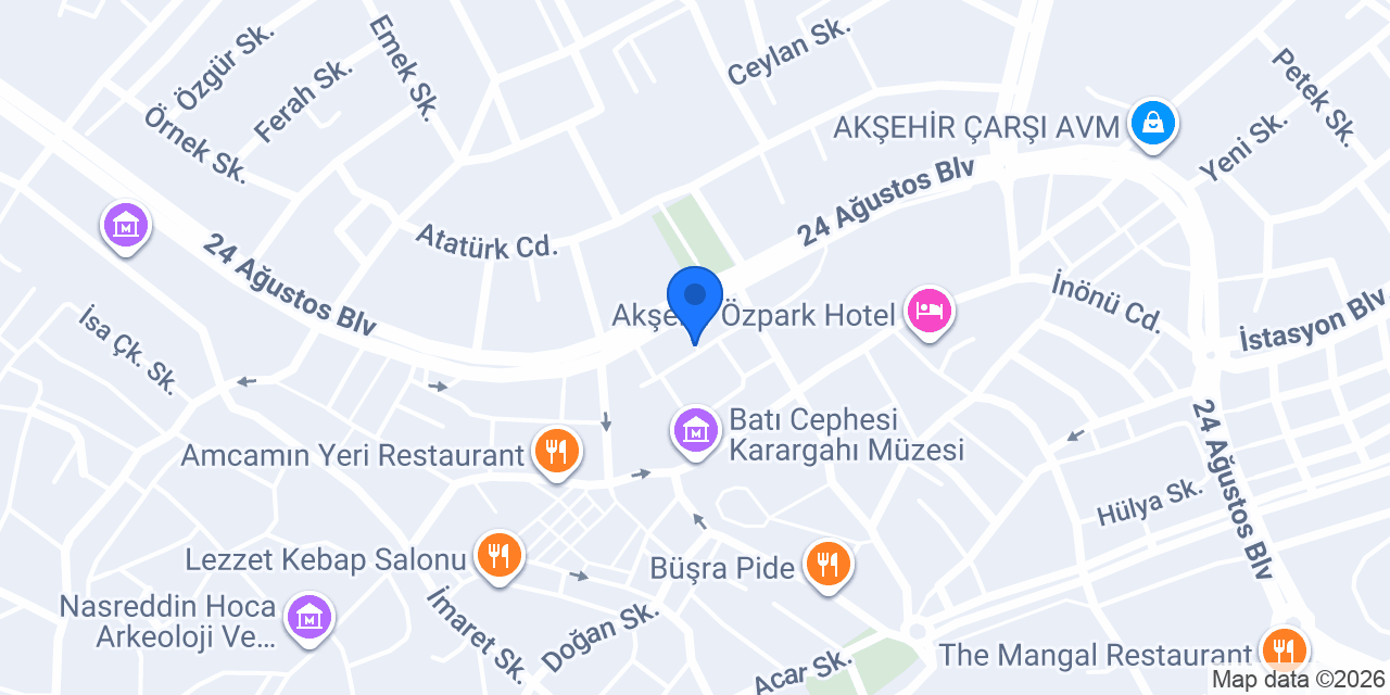 Halkbank Akşehir Şubesi konumu
