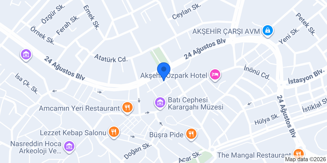 ERCAN ELEKTRONİK AKŞEHİR konumu