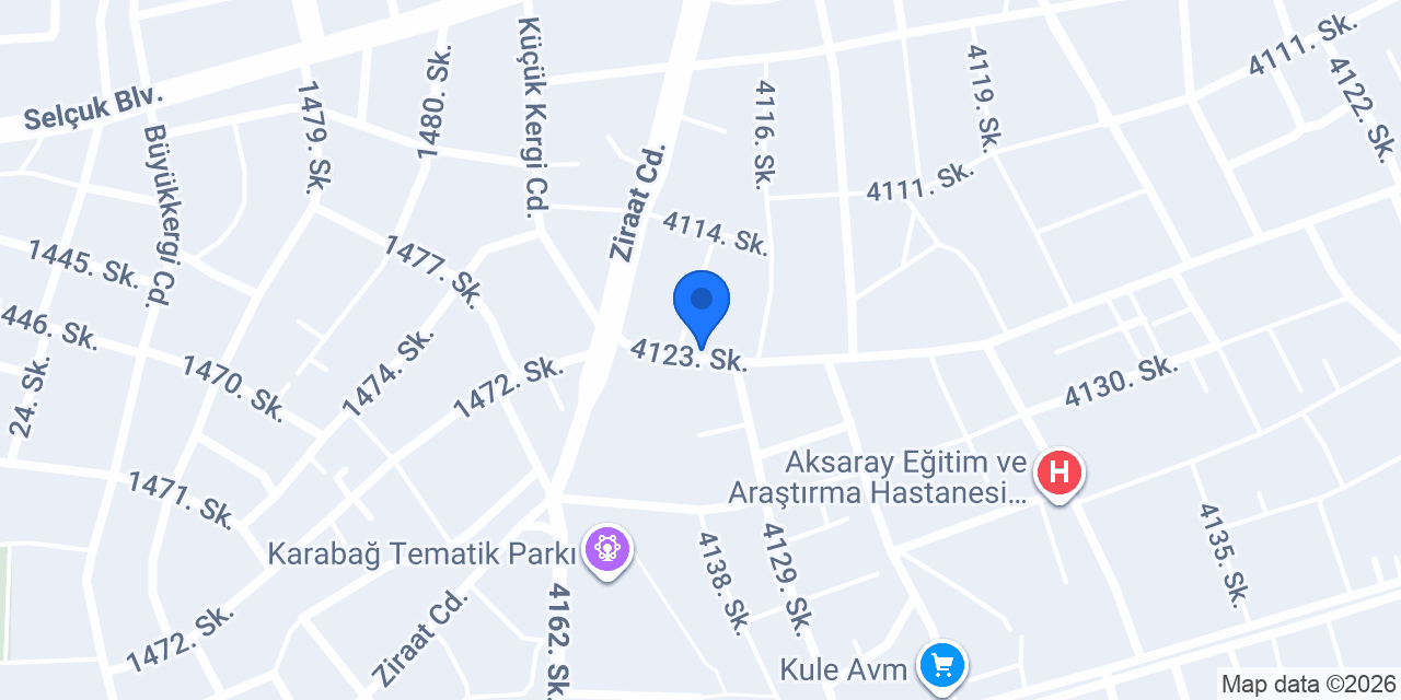 Aksaray Tuğba Merve Kuaför Güzellik Merkezi konumu