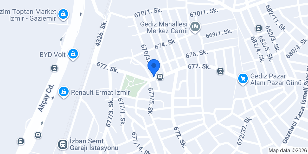 Öz Bir İz Gıda Ltd. Şti konumu