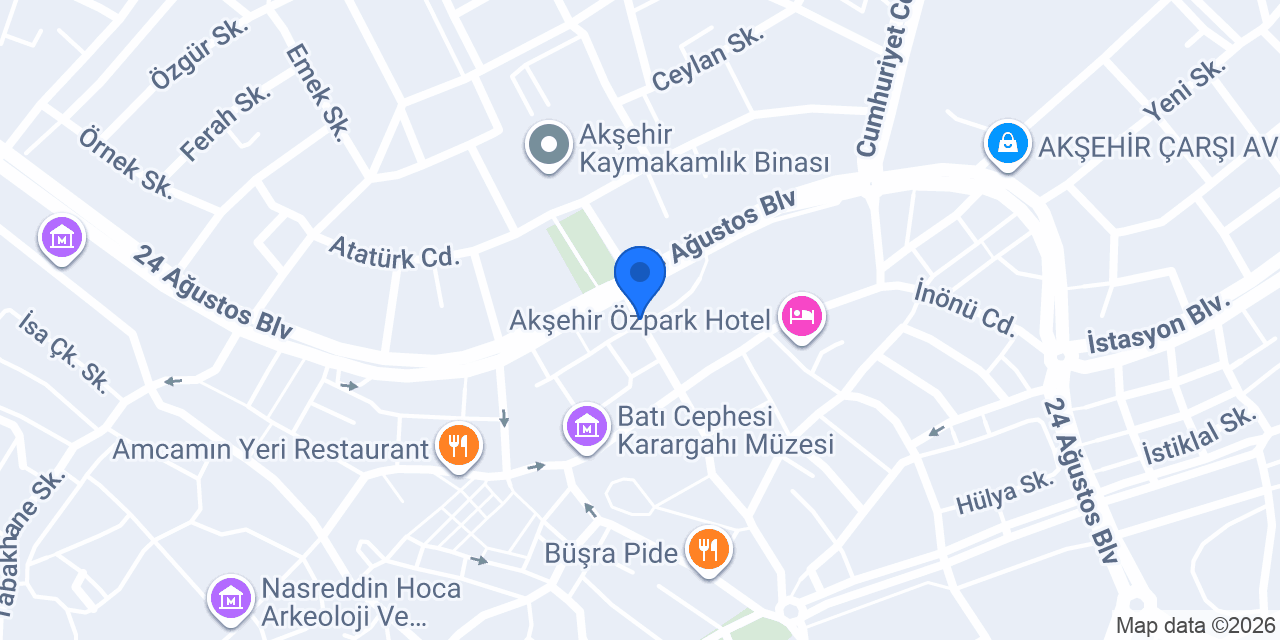 Fazilet Kitabevi konumu