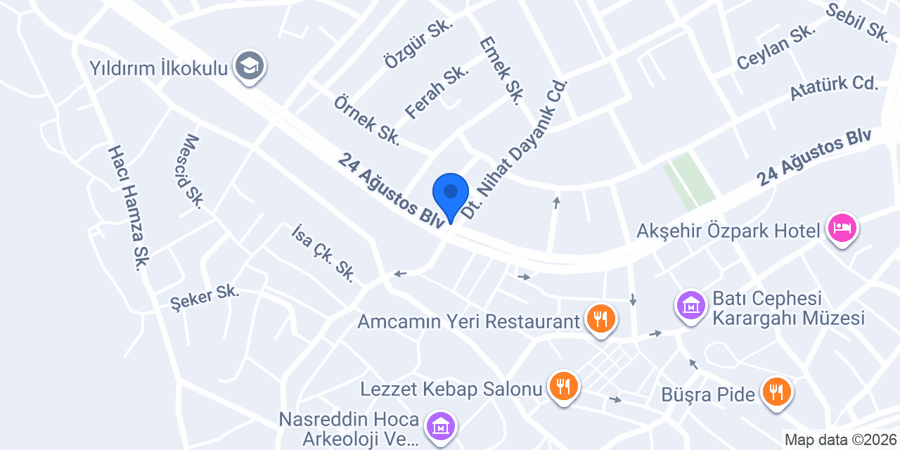 Kahve Diyarı Akşehir konumu