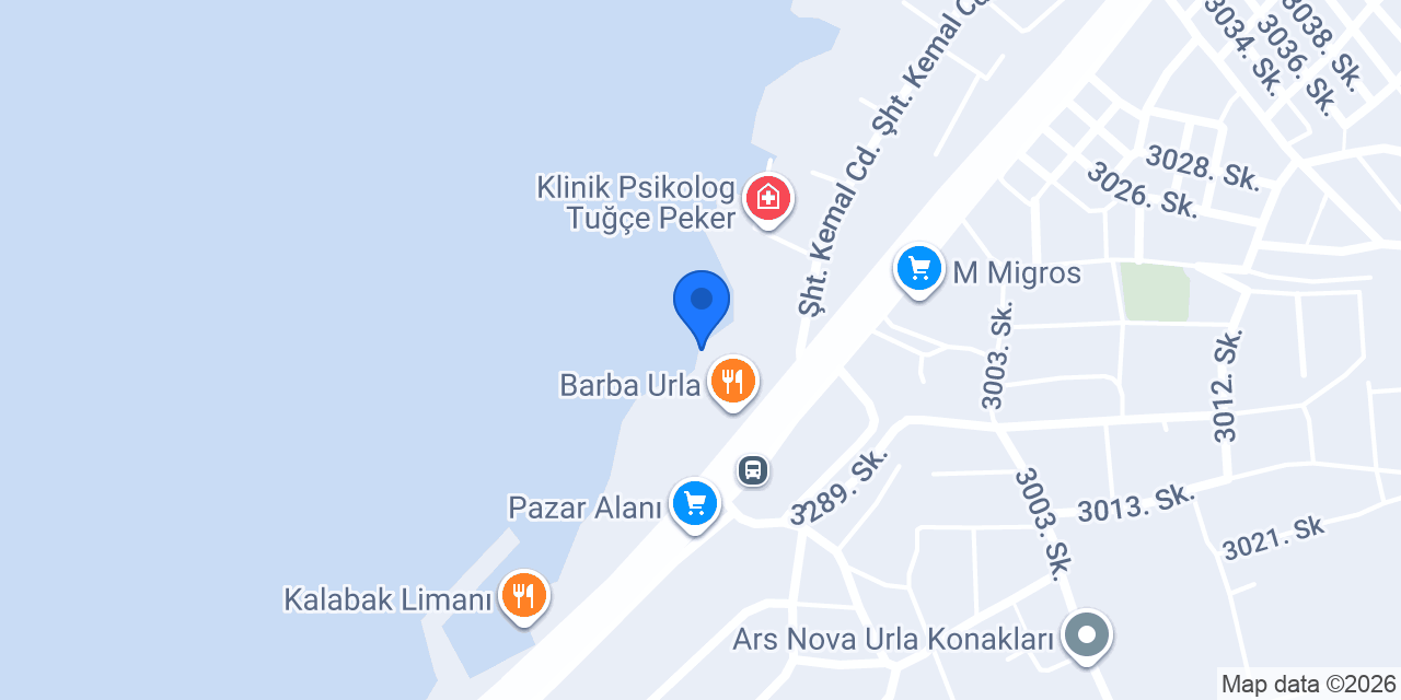 Mavera Seafood & Suites Urla konumu