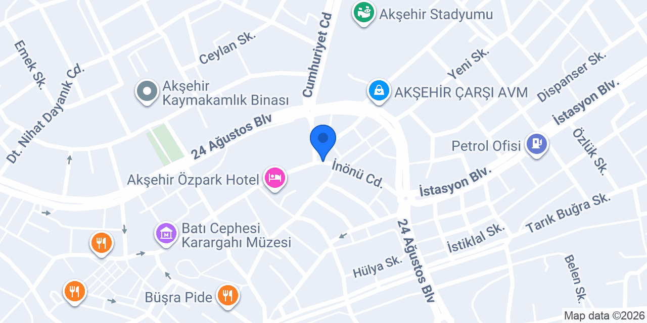 Yataş Bedding | Akşehir konumu