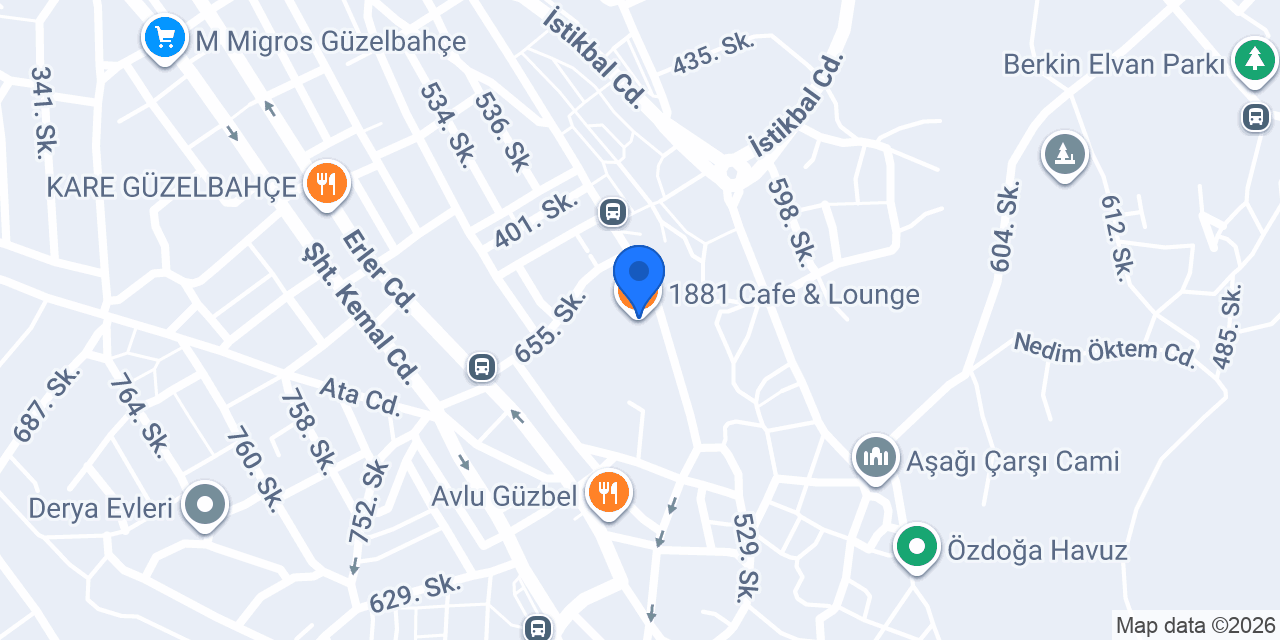 1881 Cafe & Lounge konumu