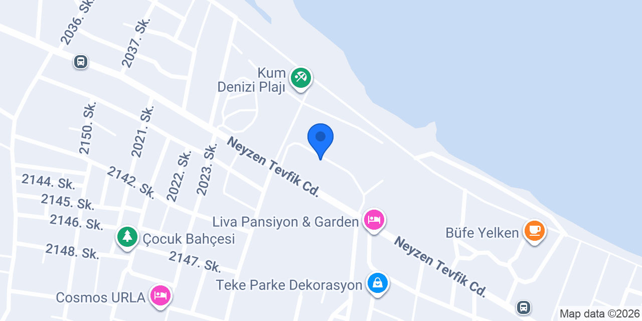 Kum Urla Butik Otel & Restoran konumu