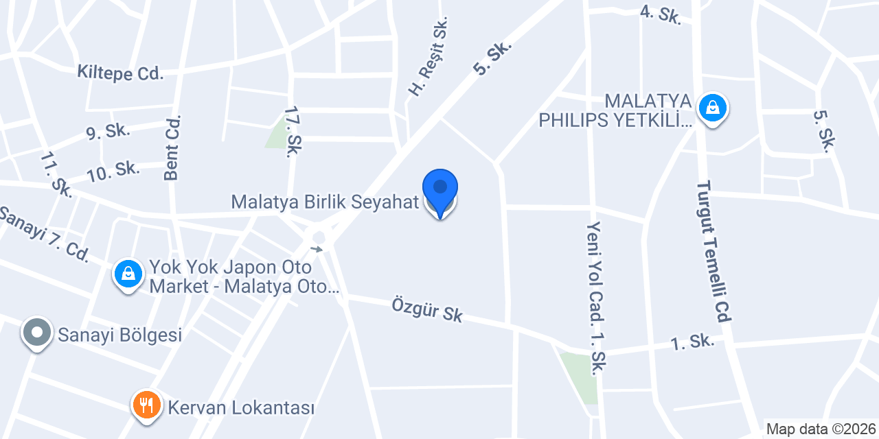 Malatya Birlik Seyahat konumu