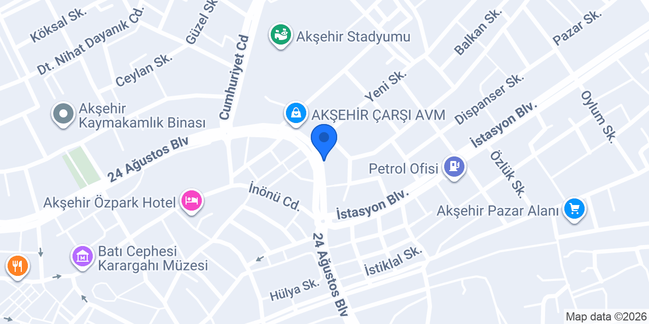Lassa - Tepeoğlu Ticaret Akşehir konumu