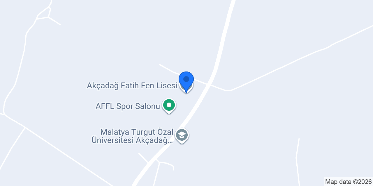 Akçadağ Fatih Fen Lisesi konumu