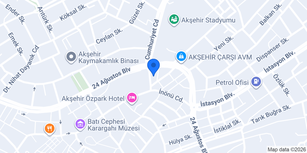 Akşehir ikinci el eşya spotçu konumu