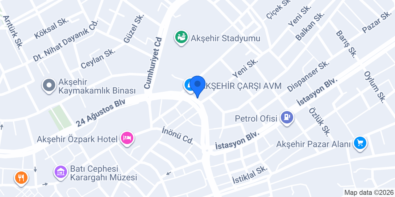Nostalji Cafe Akşehir konumu