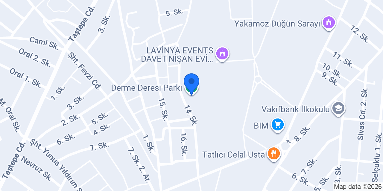 Derme Deresi Parkı konumu