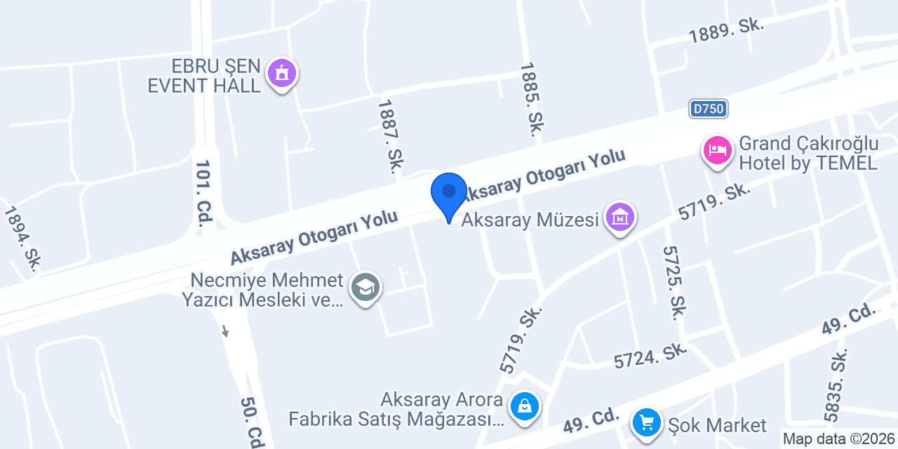 Aksaray Ticaret ve Sanayi Odası konumu