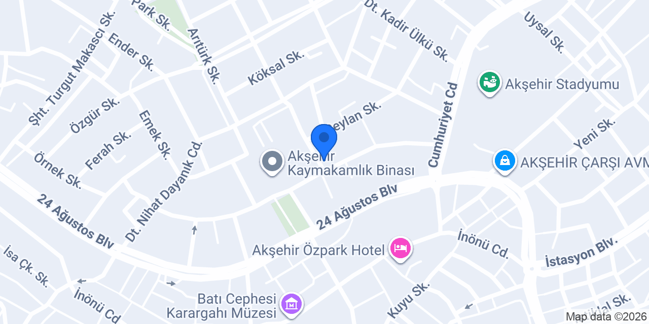 Eca Akşehir servisi konumu