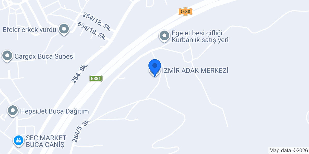 İZMİR ADAK MERKEZİ konumu
