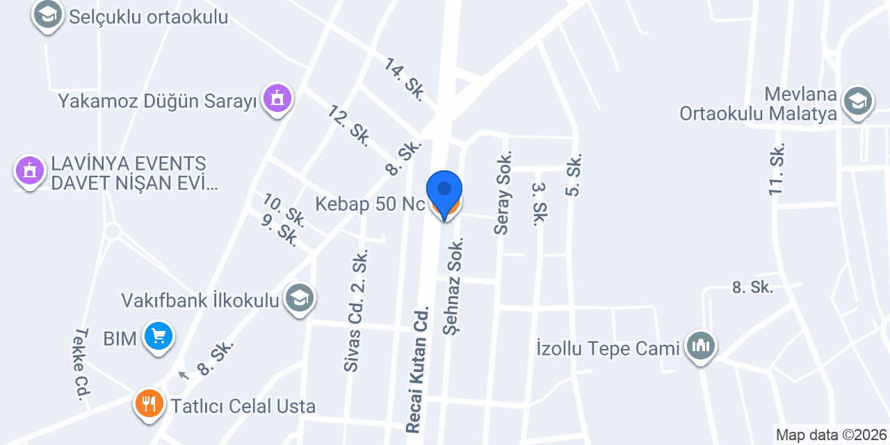 Kebap 50 Nc konumu