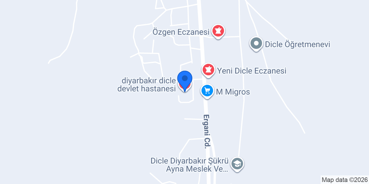 diyarbakır dicle devlet hastanesi konumu