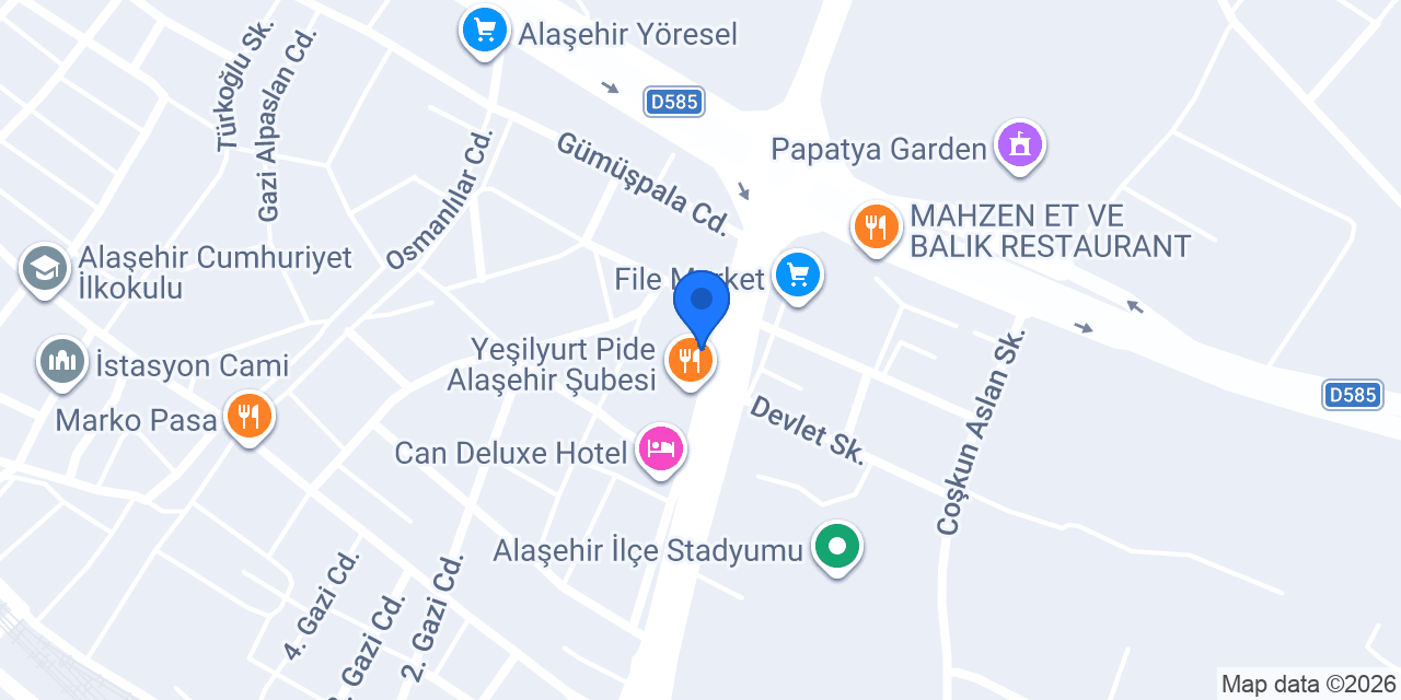Pideci İdris Usta konumu