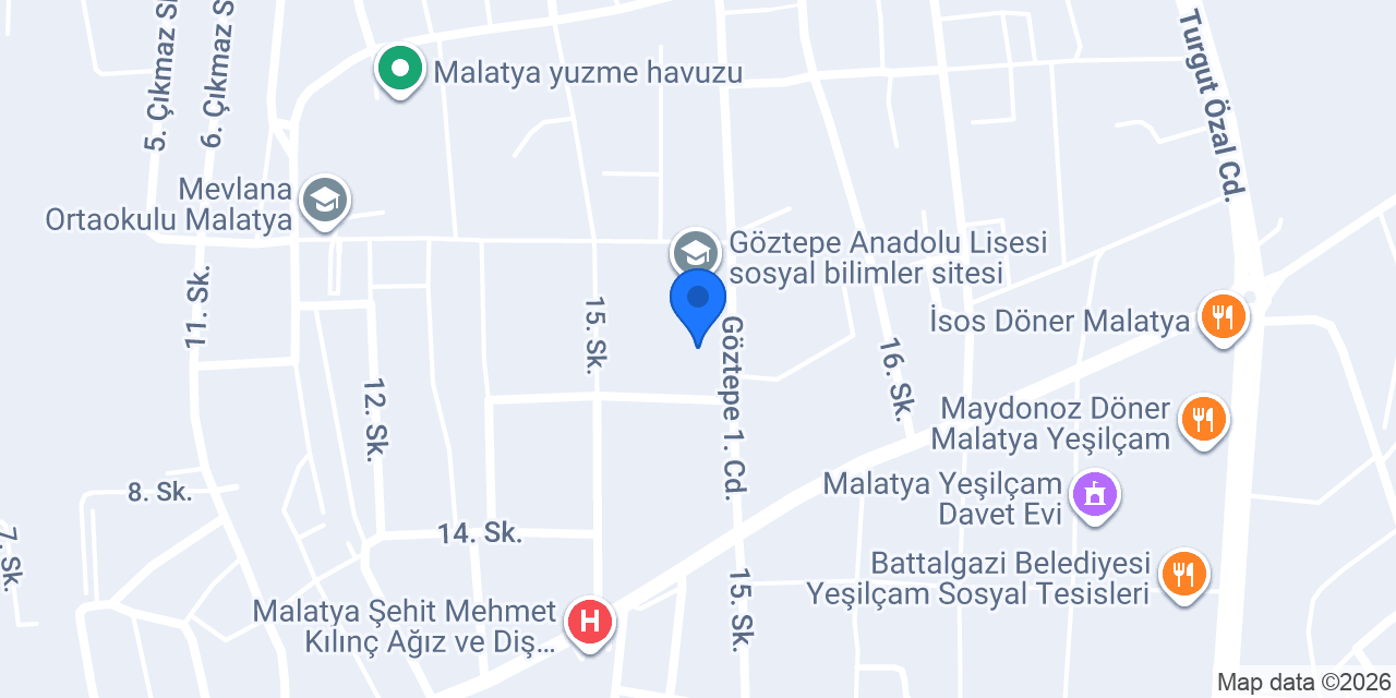 Battalgazi Rehberlik ve Araştırma Merkezi konumu