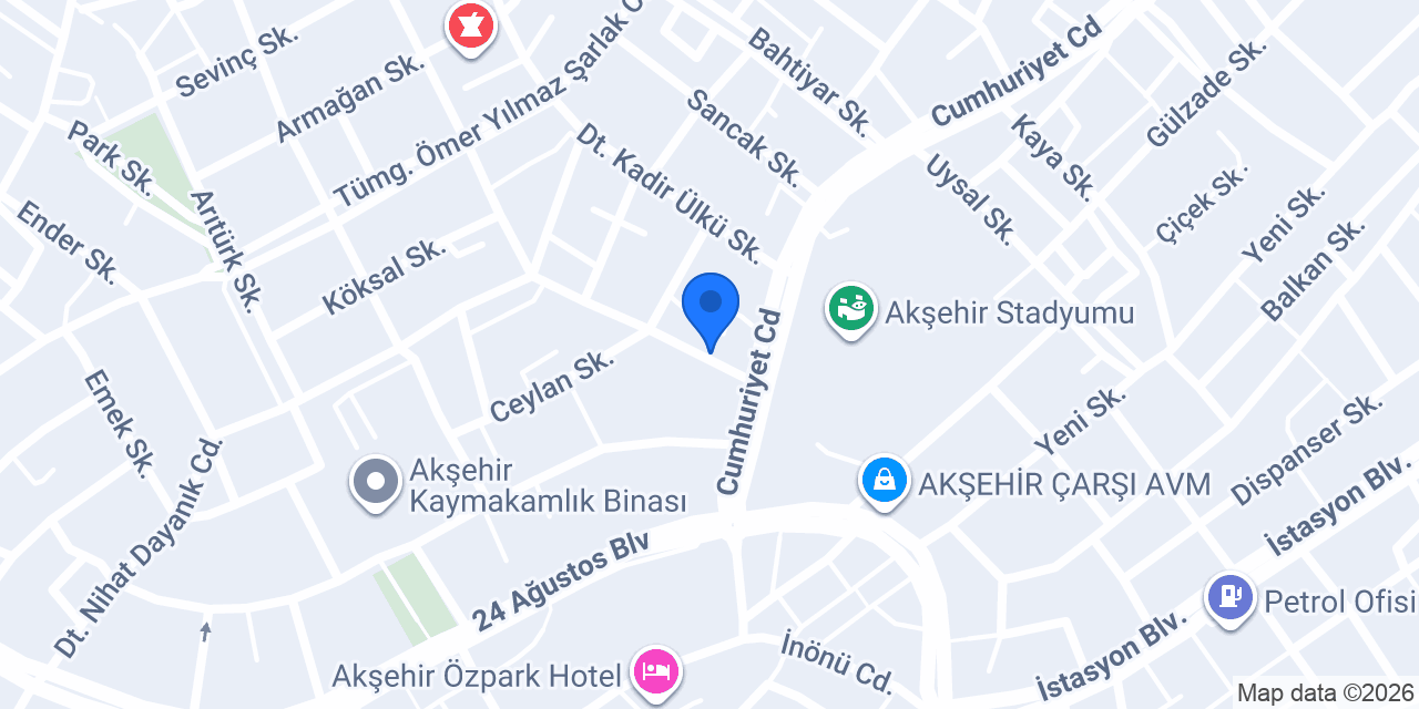 Akşehir Lokman Oto Kurtarma konumu