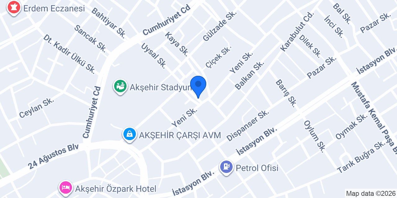 Sürat Kargo Akşehir Şube konumu